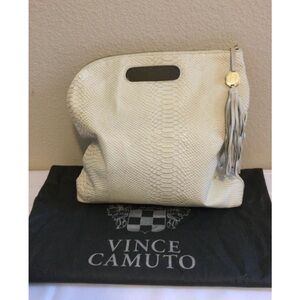 Vince Camuto Cream Snake-Embossed Women's Bag